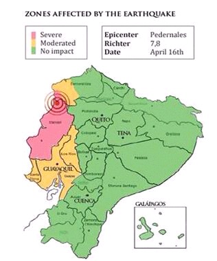 tremblement de terre en Équateur